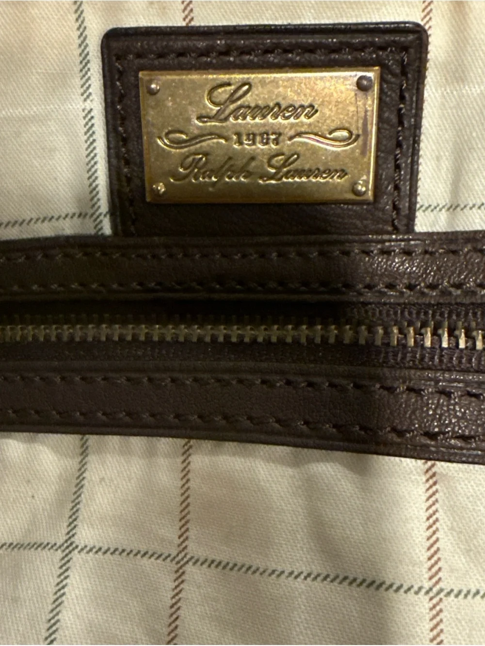 POLO Ralph Lauren Canvas & Leather Messenger Bag Olive 1967 Rare Field Bag Vint